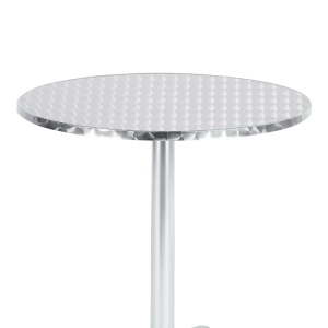 Masa de gradina, Model Lazo, culoare crom, aluminiu cromat, D70x70 cm - Img 3