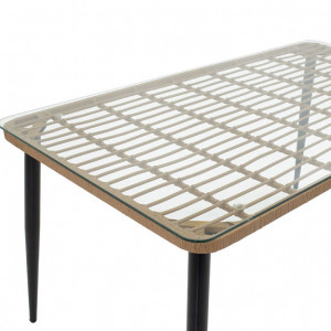 Masa de Gradina Naoki Negru - Natural 160x90x78 cm - Img 3