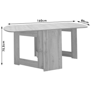 Masa Extensibila Model Aniya, 37-160x80x76.5 cm, Stejar sonoma - Img 9