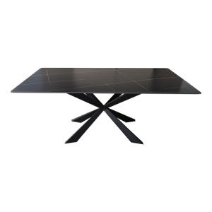 Masă Mattias, negru/negru, 180x90x75 cm - Img 2
