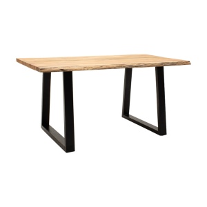 Masă Miles, natural/negru, 160x90x76 cm