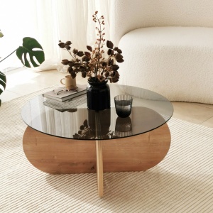 Măsuţă de cafea Bubble Stejar 75x35x75 cm - Img 5