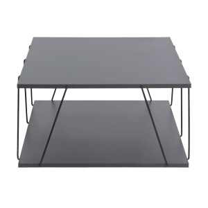 Masuta de Cafea Model Keenan, 90x60x30.5 cm, Gri Inchis/Negru - Img 3