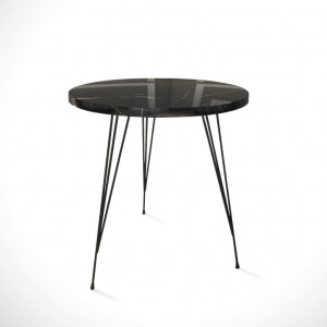 Masuta de Cafea Model Kellen, 40x40x44 cm, Negru marmorat - Img 6