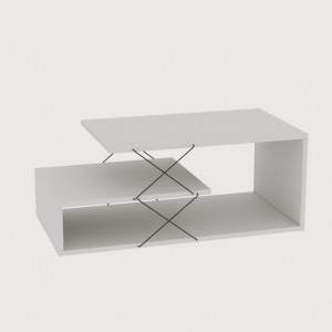 Masuta de Cafea Model McKay, 100x50x40 cm, Alb - Img 2