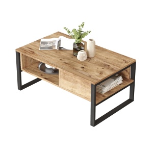 Măsuță de cafea Model Ml34, Stejar miere/Negru - Img 4