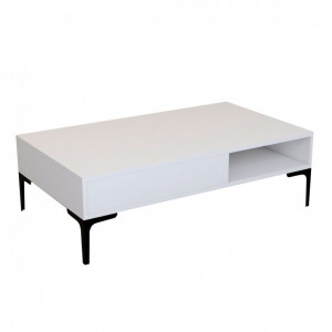 Masuta de Cafea Model Walker, 105x60x32.6 cm, Alb - Img 4