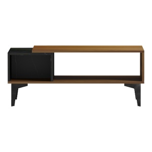 Măsuță de cafea Riba, Nuc/Negru cu aspect de marmură, 90 x 50 x 37 cm - Img 3