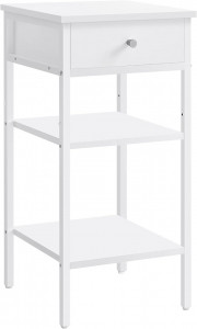 Noptiera Model Cline, Alb, 35x35x70cm - Img 2