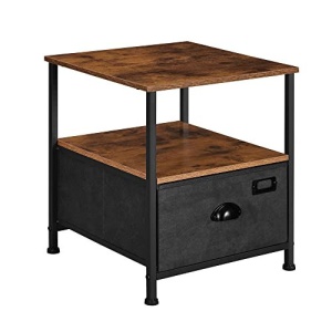 Noptiera Songmics, Model Estes, 40x40x46.4 cm, Negru - Img 3