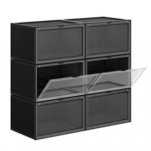Pantofar din plastic, Songmics, Negru, 36x28x22 cm - Img 2
