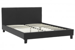 Pat dublu 150x200 cm Nevil 144 Negru Mat - Img 3