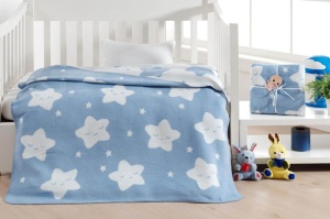 Patura Bebelusi Model Star Light Blue