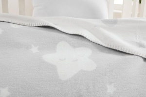 Patura Bebelusi Model Star Light Grey - Img 2