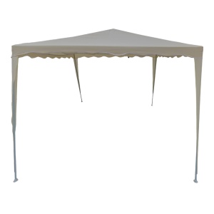 Pavilion Grădină 3x3 m, Cadru Metalic Bej & Copertină Textilă, 300x300 cm - Img 3
