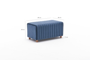 Pouffe Model Mabel, Albastru - Img 7