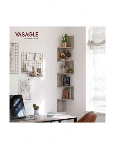 Raft de colț Model Kace, Rustic, 127.5x20x20 cm - Img 3