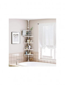 Raft de colt pentru baie, Songmics, 95-300 cm, BCB02SW - Img 2