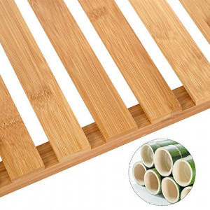 Raft pentru baie, cu 3 polite Model Itzel, Natural, 59x26x66 cm - Img 5