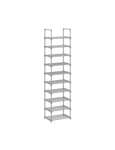 Raft pentru pantofi Model Fisher, Alb, 30x45x174 cm