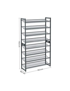 Raft pentru pantofi Model Gunnar, Indigo, 92x30x163 cm - Img 3
