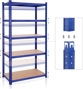 Raft Songmics, 5 rafturi, 50 x 100 x 200 cm, Blue, GLR050E01 - Img 7