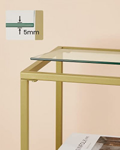 Raft, Vasagle, Auriu, 100x35x80 cm - Img 5