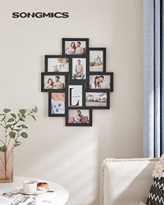 Rama foto, Songmics, Negru, 60x49.3x3.6 cm - Img 7