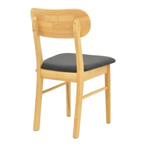 Scaun Bedona, natural/negru, 47x46x80 cm - Img 3
