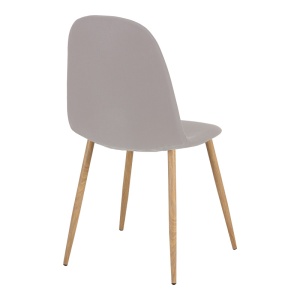 Scaun Bella, gri/natural, 43.5x52x89 cm - Img 2