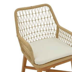 Scaun cu Brate Model Elaiza, Natur/Bej, 58x60x90 cm - Img 6