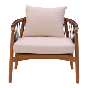 Scaun cu Brate Model Haibo, Natur, 80x76x72 cm - Img 4