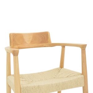 Scaun cu Brate Model Jojene, Natur, 58x54x79 cm - Img 6