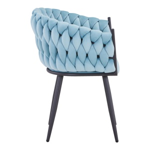 Scaun cu Brate Model Vivian, Albastru deschis, 61x55x80 cm - Img 3