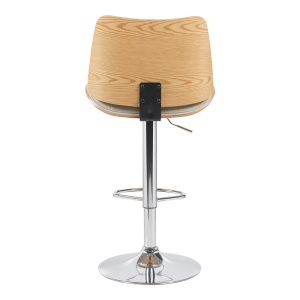 Scaun de bar Amani, bej, 50.5x54x87.5-107.5 cm - Img 5