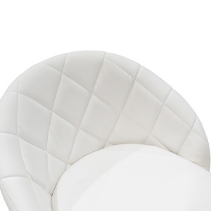 Scaun de bar Balina, alb/argintiu, 52x53x109 cm - Img 6