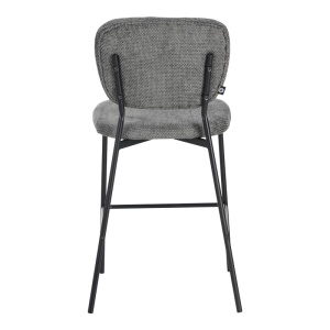 Scaun de bar Cathair, gri/negru, 48x54x100 cm - Img 5