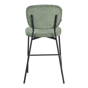 Scaun de bar Cathair, verde/negru, 48x54x100 cm - Img 5