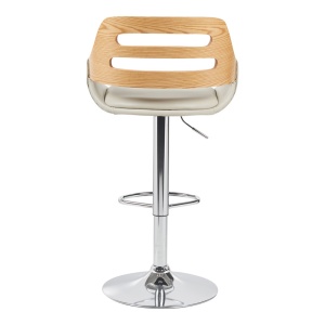Scaun de bar Fern, gri/bej, 50x48.5x110.5 cm - Img 5