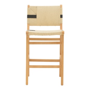 Scaun de bar Julien, natural/negru, 45x46x95 cm - Img 5