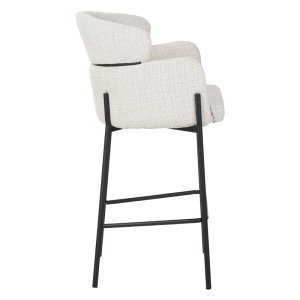 Scaun de bar Tolerse, bej/negru, 55x60x97 cm - Img 3