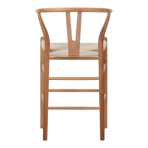 Scaun de bar Wishbone, natural, 55x49x96 cm - Img 5