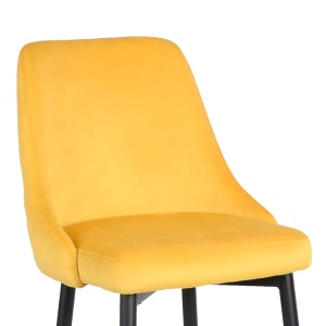 Scaun de bar Zedna, galben/negru, 52x57x111 cm - Img 5