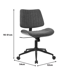 Scaun de birou Amani, bej/nuc, 52x54x90.5 cm - Img 6