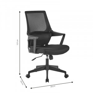 Scaun de birou Fragrant cu plasa din material textil de culoare gri - Img 7