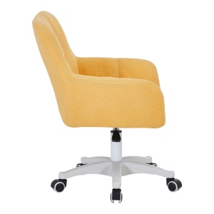 Scaun de birou Givole, galben, 55x55x75-84 cm - Img 3
