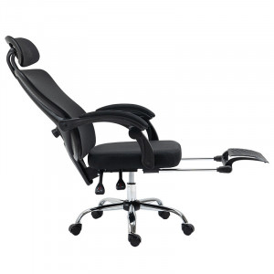 Scaun de birou manager cu suport pentru picioare Titan Premium Quality tesatura de calitate superioara - plasa neagra - Img 7