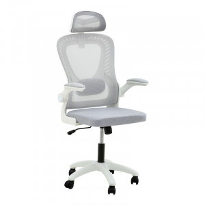Scaun de birou manager Delilah plasa gri deschis - Img 1