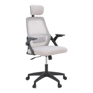 Scaun de birou Peja, gri-bej/negru, 58x60x107-117 cm