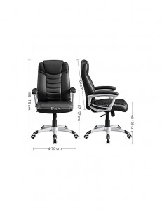 Scaun de birou, Songmics, Negru, OBG21B, 20 x 20 x 48 cm - Img 3